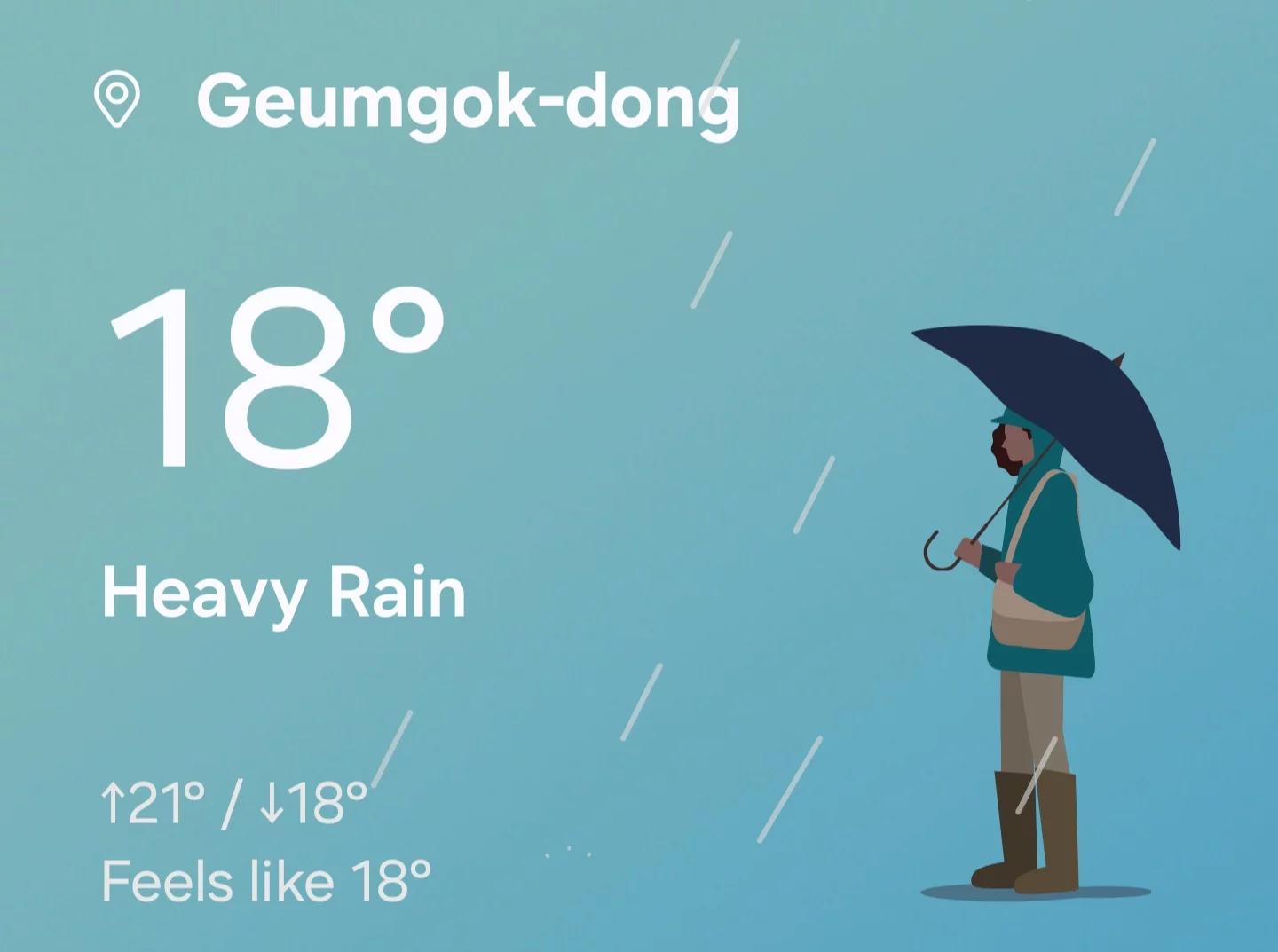 Clear pathway along Nakdong River showing the route towards Gimhae