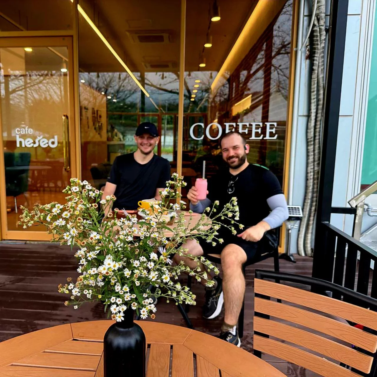 Alex at the Nakdong River Peace Festival entrance