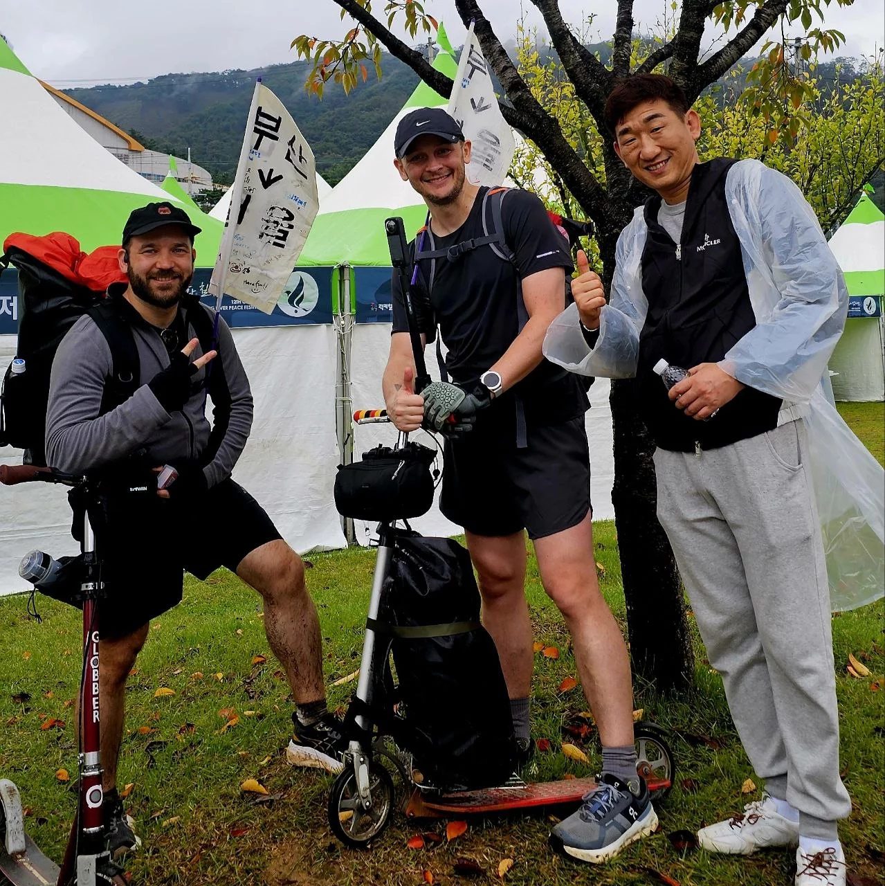 Korean families attending the peace festival together