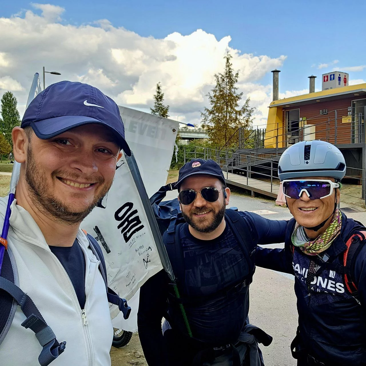 Exhausted but spirits soaring